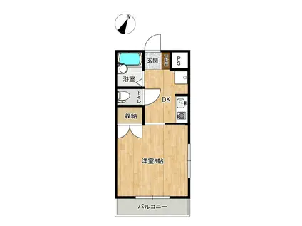 寿美サンライズマンション(1K/3階)の間取り写真