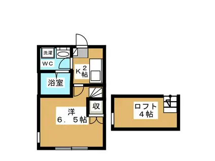 アルバフォレスタ(1K/2階)の間取り写真