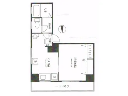 北斗スターマンション亀戸(1K/4階)の間取り写真