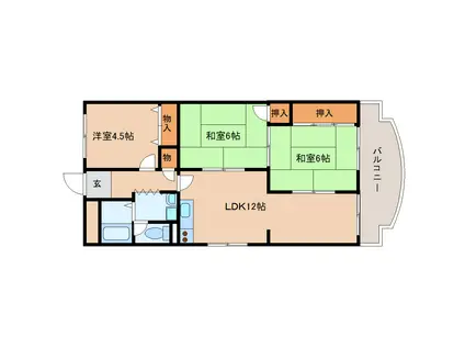 第1サンコウハイツ(3LDK/1階)の間取り写真