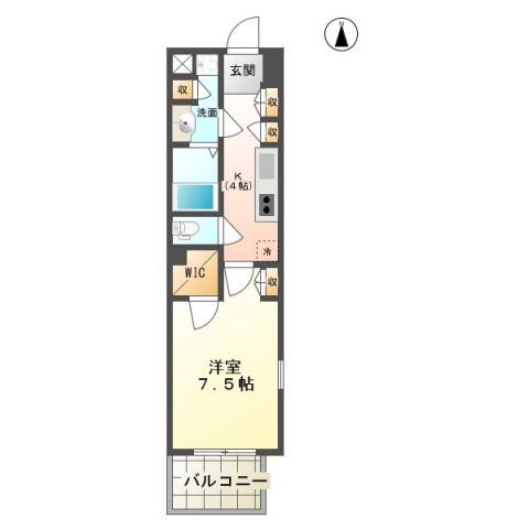 VILLA PRIMA(1K/3階)の間取り写真