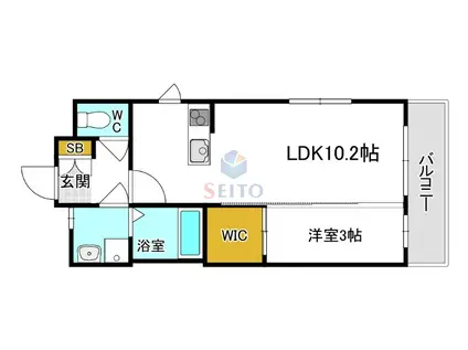 ORACION吹田(1LDK/5階)の間取り写真