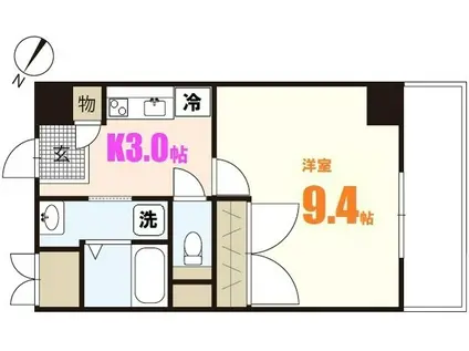 セリエコートF・祇園(1K/5階)の間取り写真