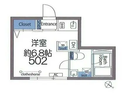 アヴァンタージュ恵比寿(1K/4階)の間取り写真