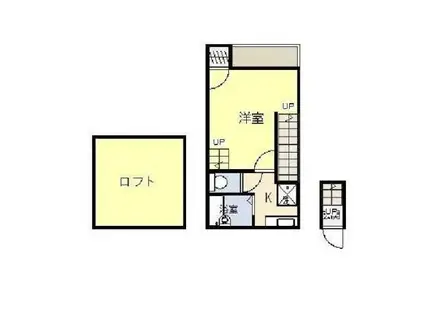 サニーサイド西日暮里(1K/2階)の間取り写真