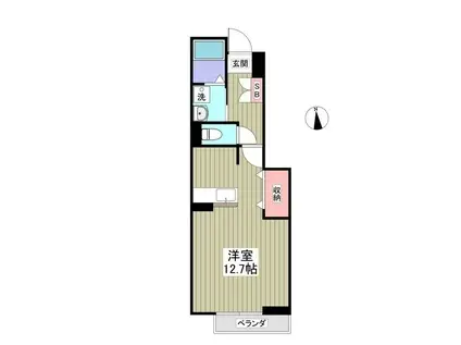 マーベラス スクエア I(ワンルーム/1階)の間取り写真