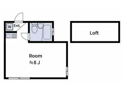 クラーク高田馬場(ワンルーム/2階)の間取り写真