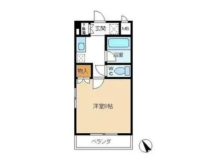 シェ・モア平針(1K/2階)の間取り写真