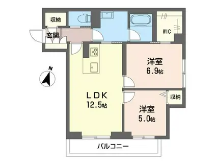 SHM カサブランカ(2LDK/2階)の間取り写真