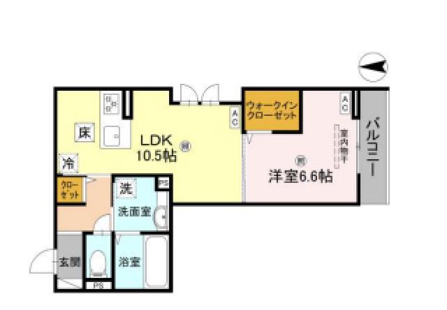そらみつ大和八木(1LDK/2階)の間取り写真