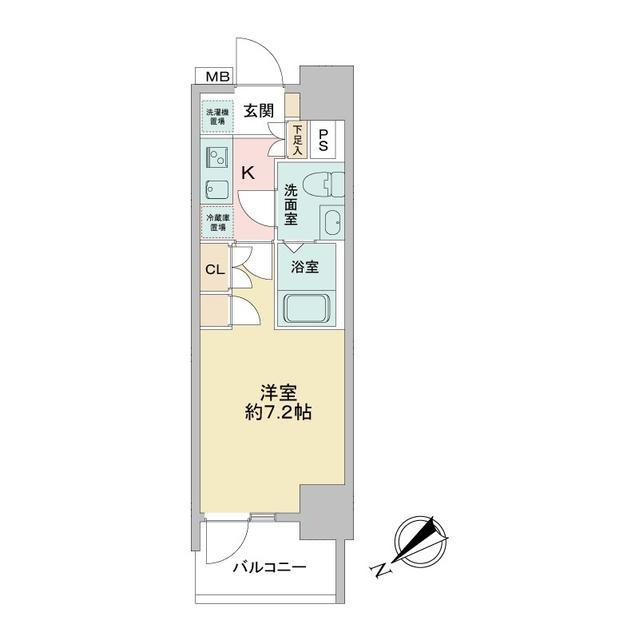 LA DOUCEURお花茶屋I(1K/8階)の間取り写真