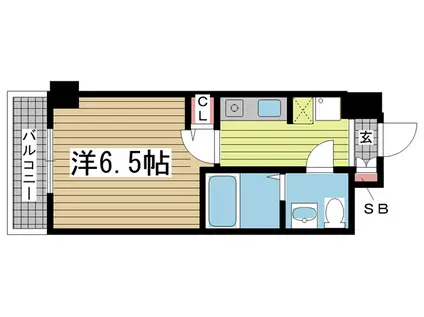 グリーン・ネス神戸駅前(1K/7階)の間取り写真