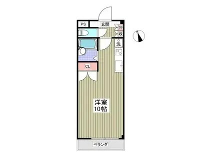 ヴィラ・スリジィエ(ワンルーム/2階)の間取り写真