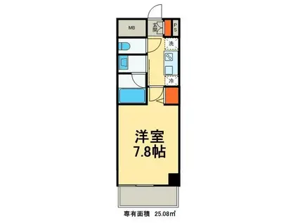 ヒューリック浅草橋江戸通(1K/11階)の間取り写真