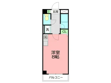 アブルームシマ(ワンルーム/2階)の間取り写真