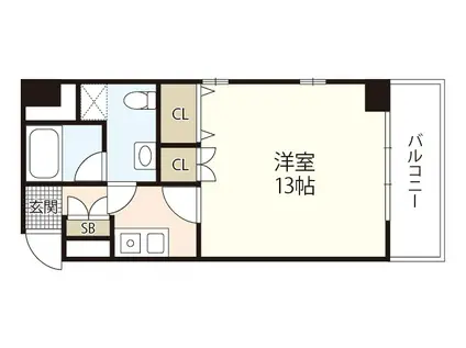 イースト WOOD牛田(1K/6階)の間取り写真