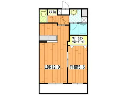 TIIDA(1LDK/1階)の間取り写真