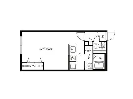 キングハウス北21条西7丁目(1K/1階)の間取り写真
