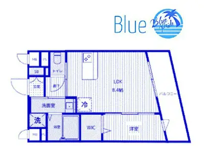 BCASA武蔵小杉II(1LDK/4階)の間取り写真