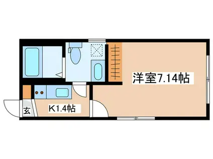 COAST TERRACE II 逗子新宿(1K/2階)の間取り写真
