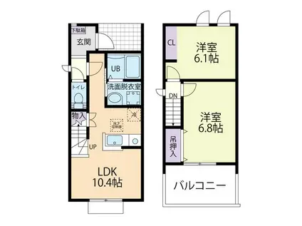 DOUX MAISON 数須(2LDK/1階)の間取り写真