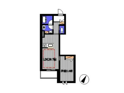 パルテール(1LDK/2階)の間取り写真