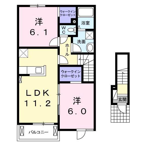 地下鉄長堀鶴見緑地線 門真南駅 徒歩10分 2階建 築14年(2LDK/2階)の間取り写真
