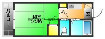 ベスト久留米工大ビル(1K/3階)の間取り写真