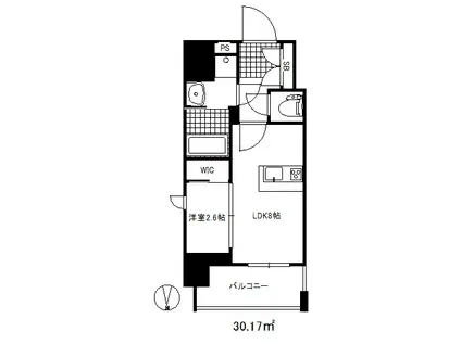 ライブカーサ王子公園(1LDK/2階)の間取り写真