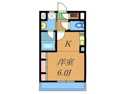 ミ・ピアーチェ(1K/4階)の間取り写真