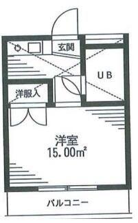 パレス杉田I(1K/1階)の間取り写真