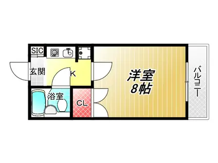 アスカハイツ(1K/2階)の間取り写真