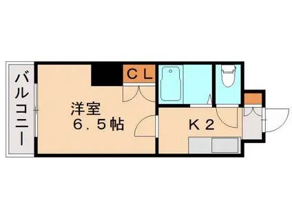 フィネスIII(1K/5階)の間取り写真