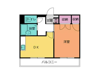 コンフォール石脇(1DK/2階)の間取り写真