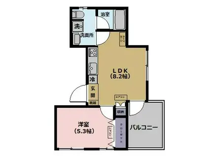 LINO35(1LDK/3階)の間取り写真