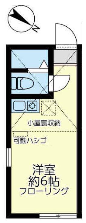 ユナイト日の出町パトリアージュの杜(ワンルーム/2階)の間取り写真