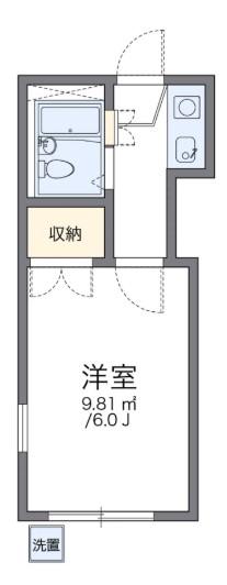 レオパレス加古川第7(1K/1階)の間取り写真