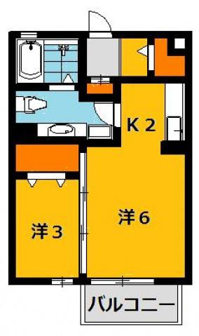 LIVELY COURT(1LDK/1階)の間取り写真