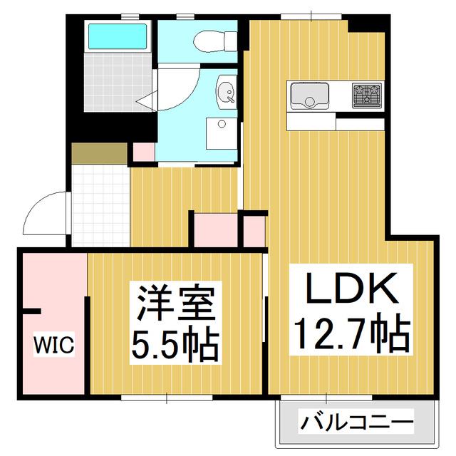 ディアス五反田(1LDK/1階)の間取り写真