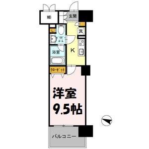 ロイヤルパークスERささしま(1K/9階)の間取り写真