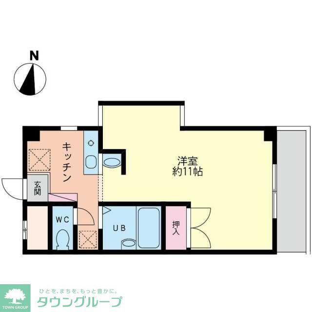TONBOマンション(ワンルーム/1階)の間取り写真
