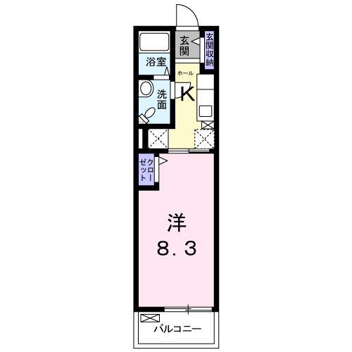 アンジュ(1K/3階)の間取り写真