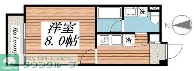 LUCENT COURT 代々木上原(1K/5階)の間取り写真