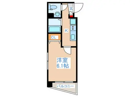 モンシャトー方南町(1K/2階)の間取り写真