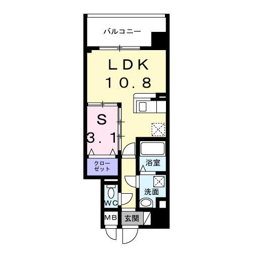サニーレジデンス吉野II(1LDK/5階)の間取り写真