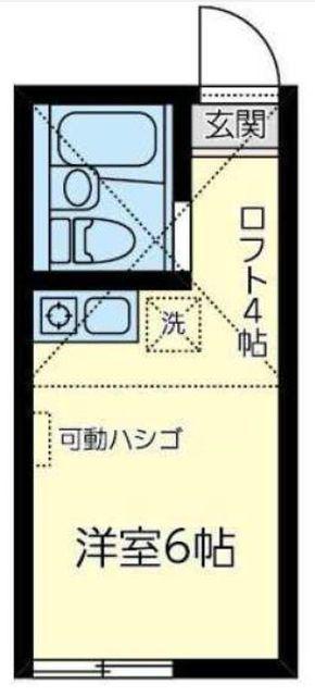 ユナイト大倉山デヴィトリー(ワンルーム/2階)の間取り写真