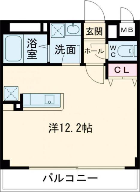 キーファーヴィラ(ワンルーム/1階)の間取り写真