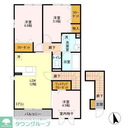 メゾンエスポワールIII(3LDK/2階)の間取り写真