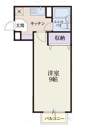 BCASA霞ヶ関IIIRE-BORN(1K/1階)の間取り写真