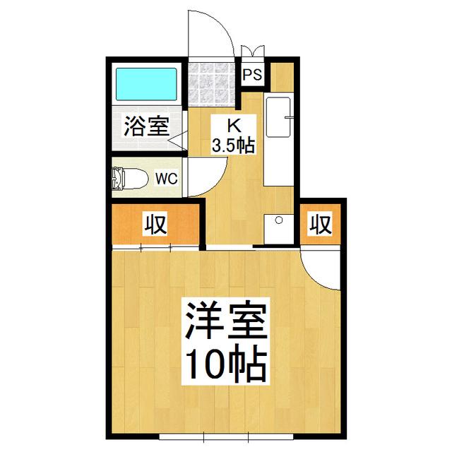 稼ぐ家姫22号(1K/2階)の間取り写真
